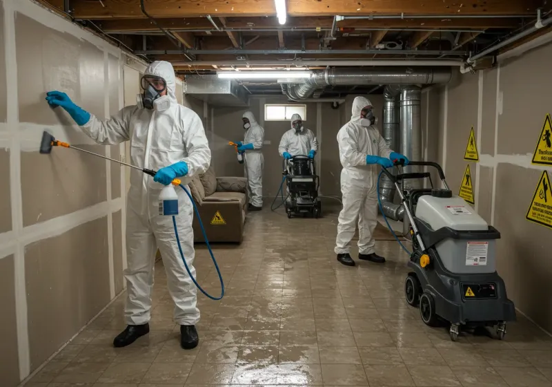 Basement Moisture Removal and Structural Drying process in Emmett, ID